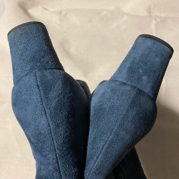 Blue suede boots by Theory - Picture 4 of 4